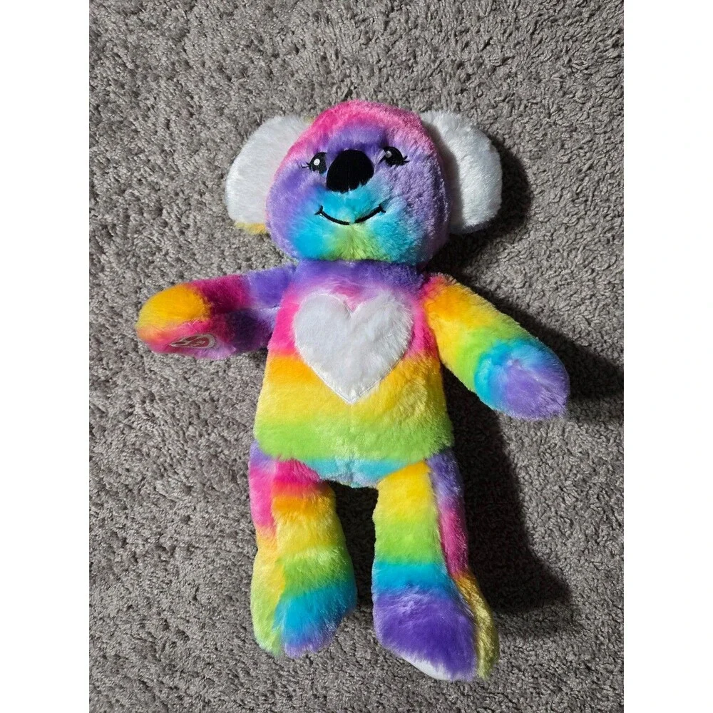 Build a Bear Rainbow Pride Koala Bear Heart Chest
